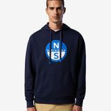 Hoodie with maxi logo print - Herrer - Navy Blue