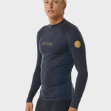 Dawn Patrol UV Long Sleeve Rash Guard - Mænd - Navy Marle
