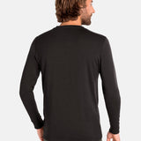 Men's Natural Merinould Base Layer Skiundertrøje - Herre - Black
