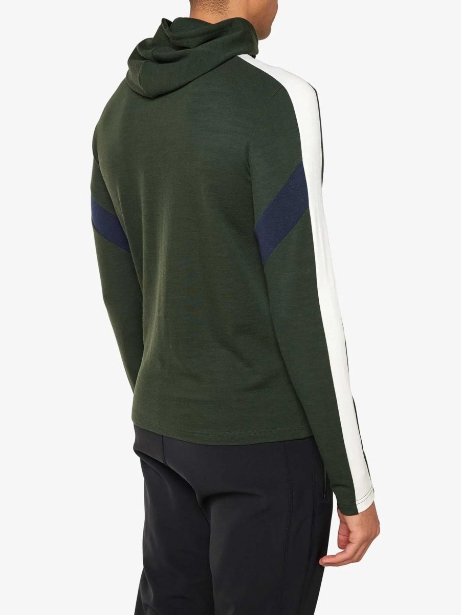 Men's Zermatt Hooded Baselayer merinouldtrøje - Herre - Olive Green - Gumpel & Co