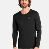Men's Natural Merinould Base Layer Skiundertrøje - Herre - Black