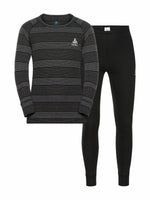 Kids Active Warm Base Layer Skiundertøjssæt - Børn - Black/Grey Melange
