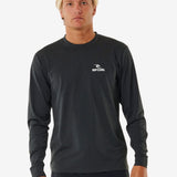 Stack UV Long Sleeve Rash Guard - Herre - Black Marle