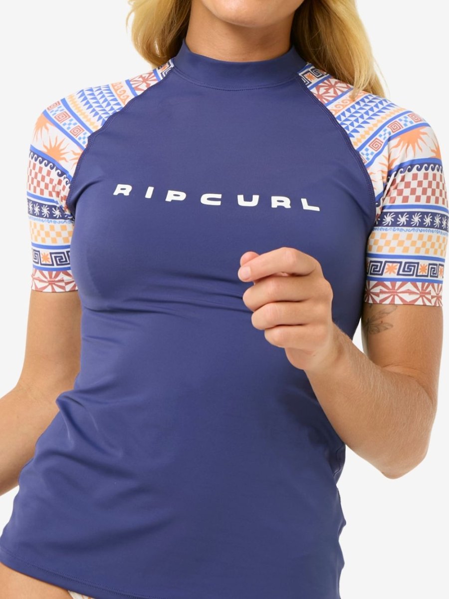 San Carlos Short Sleeves UPF Rash Vest - Dame - Dark Blue - Gumpel & Co