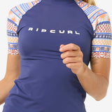 San Carlos Short Sleeves UPF Rash Vest - Dame - Dark Blue