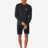 Stack UV Long Sleeve Rash Guard - Herre - Black Marle