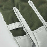 Army Leather Heli 5-finger Skihandsker - Unisex - Olive