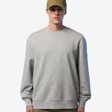 Sweatshirt with side ribbing - Men - Grey Melange
