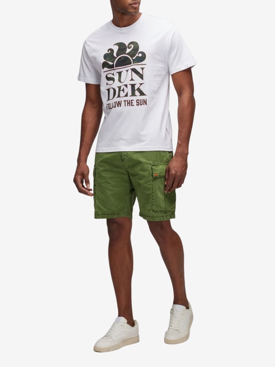 Camou Follow The Sun Print T-shirt - Herrer - White - Gumpel & Co