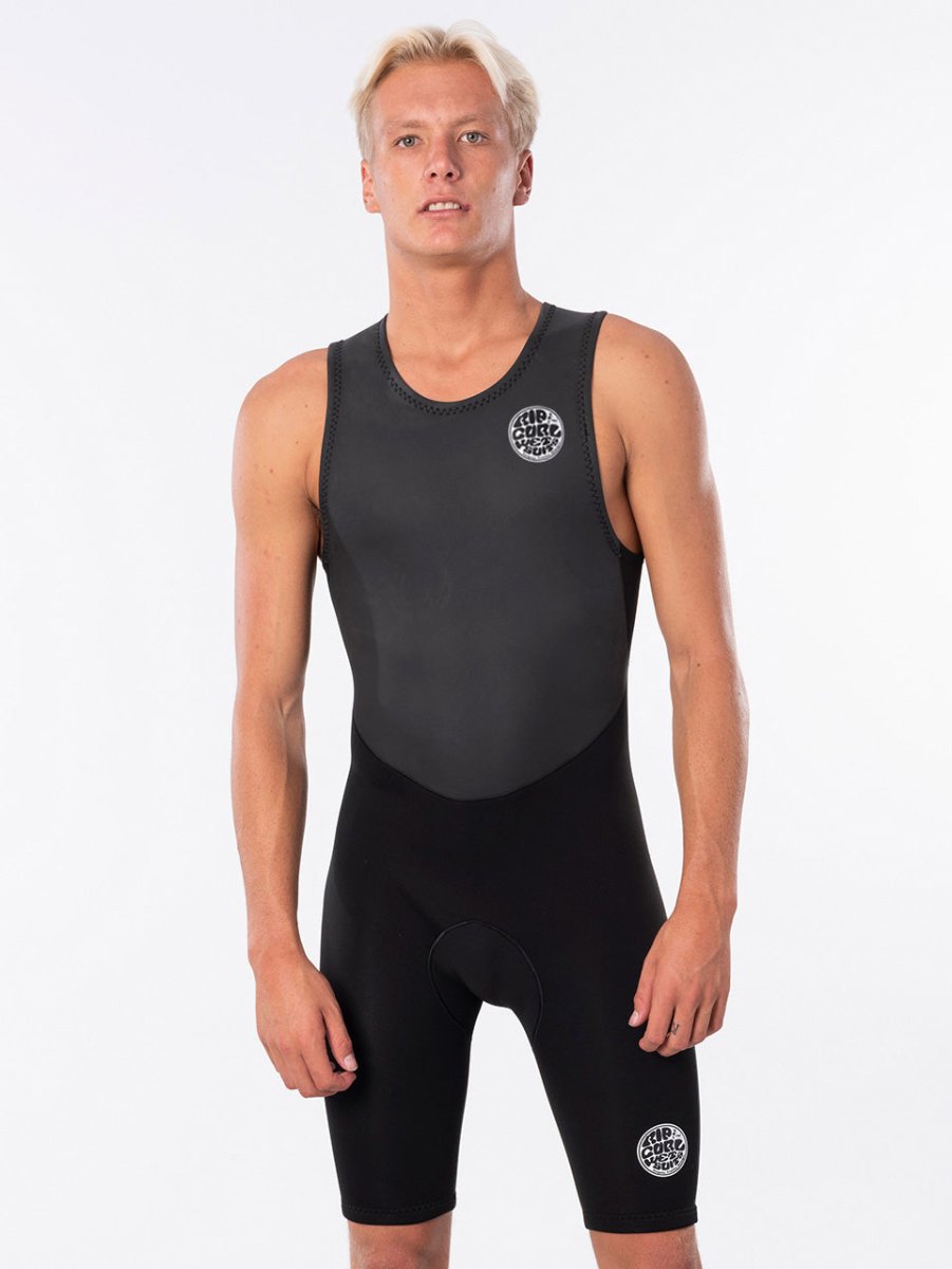 Men's Dawn Patrol Short John Back Zip 1,5mm Våddragt | Herre | Black - Gumpel & Co