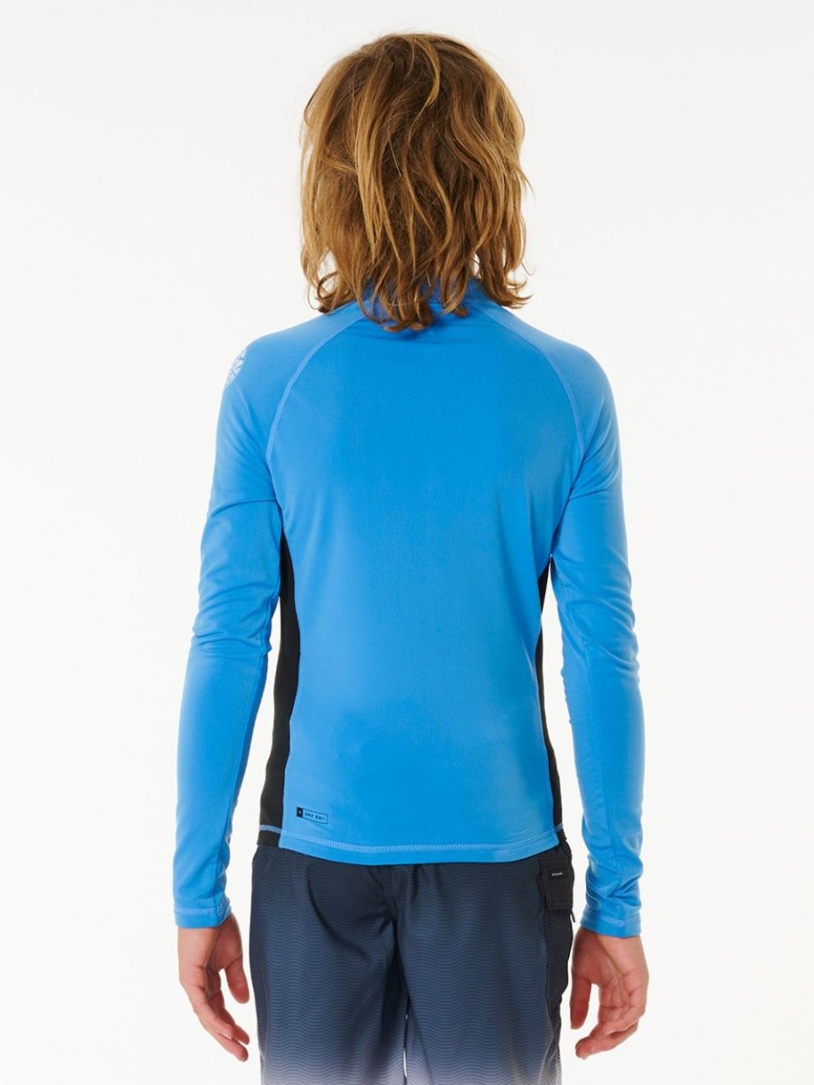 Icons UV Brushed Long Sleeve Rash Vest - Børn - Blue Gum - Gumpel & Co