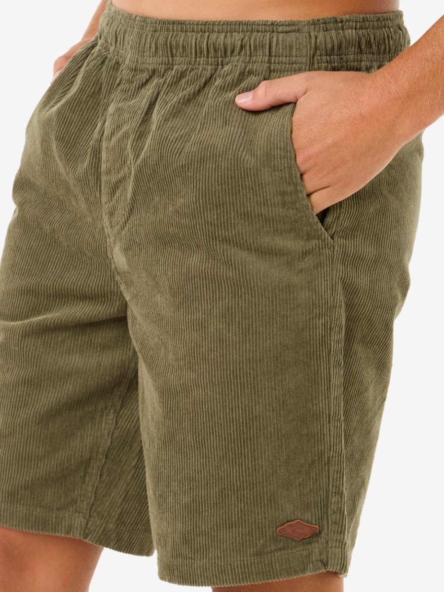 Classic Surf Cord Volley Short - Herre - Dusty Olive - Gumpel & Co
