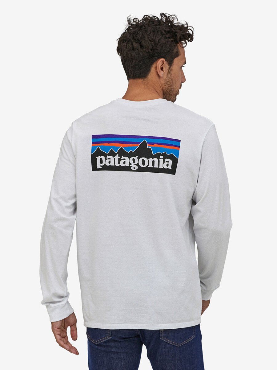 Long Sleeved P 6 Logo Responsibili Tshirt - Herre - Hvid - Gumpel & Co