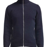 Men's Måns Knitted Zip Windproof Sweater - Herre - Navy