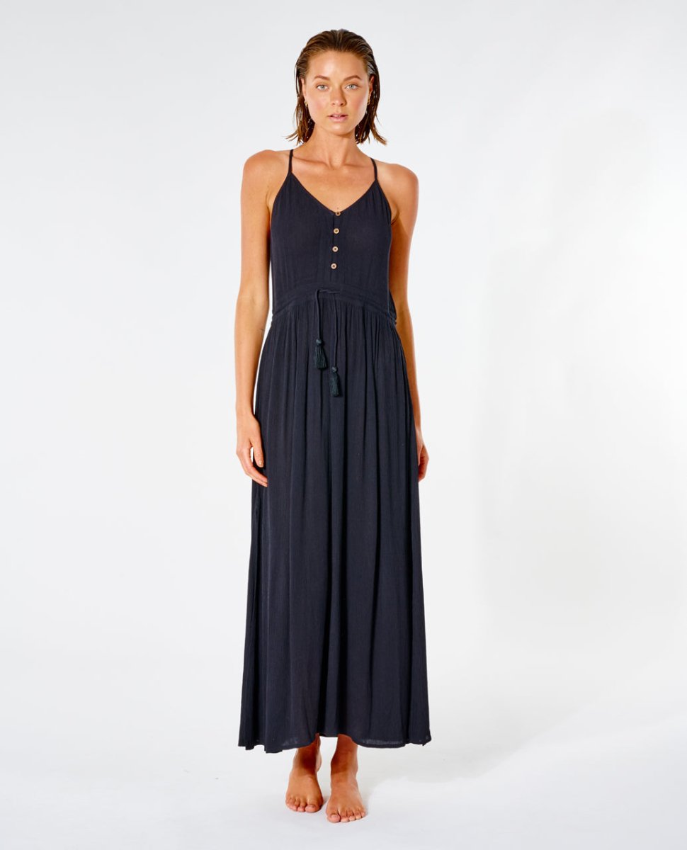 Classic Surf Maxi Dress - Dame - Black - Gumpel & Co