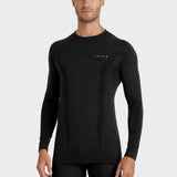 Long-sleeve Wool Tech Skiundertrøje - Herre - Sort