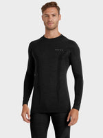 Long sleeve Wool Tech Skiundertrøje - Herre - Sort