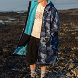Advance Long Sleeve Surf Poncho - Voksne - Blue Camo/Blue