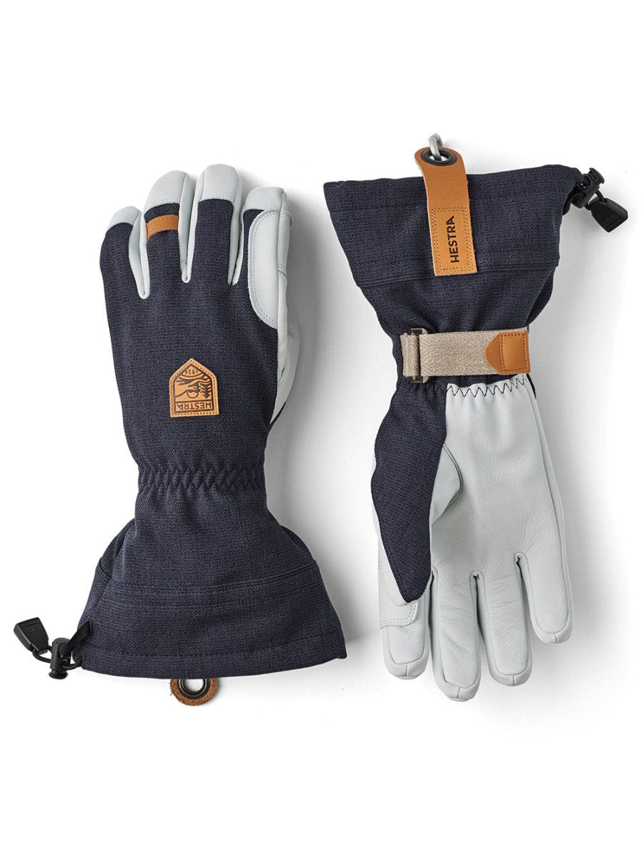 Army Leather Patrol Gauntlet 5 - finger Skihandsker - Unisex - Navy - Gumpel & Co