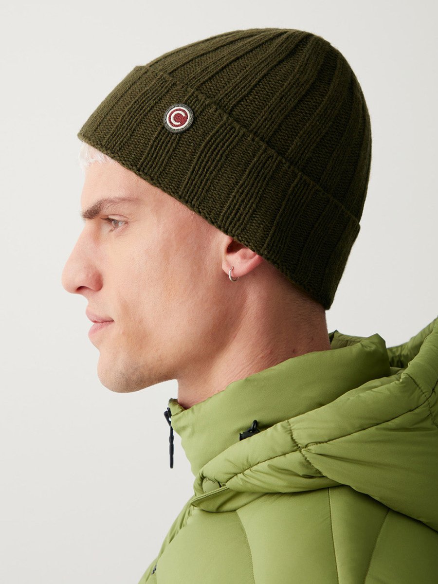 Uld og Cashmere Strikhue - Bush (naturgrøn) - Gumpel & Co