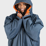 Advance Long Sleeve Surf Poncho - Voksne - Charc Grey/Orange