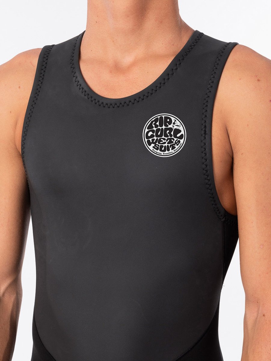 Men's Dawn Patrol Short John Back Zip 1,5mm Våddragt | Herre | Black - Gumpel & Co