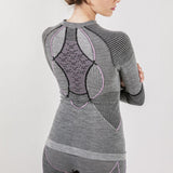 Women's Merino Baselayer Skiunderbukser - Dame - Black/Grey/Magnolia