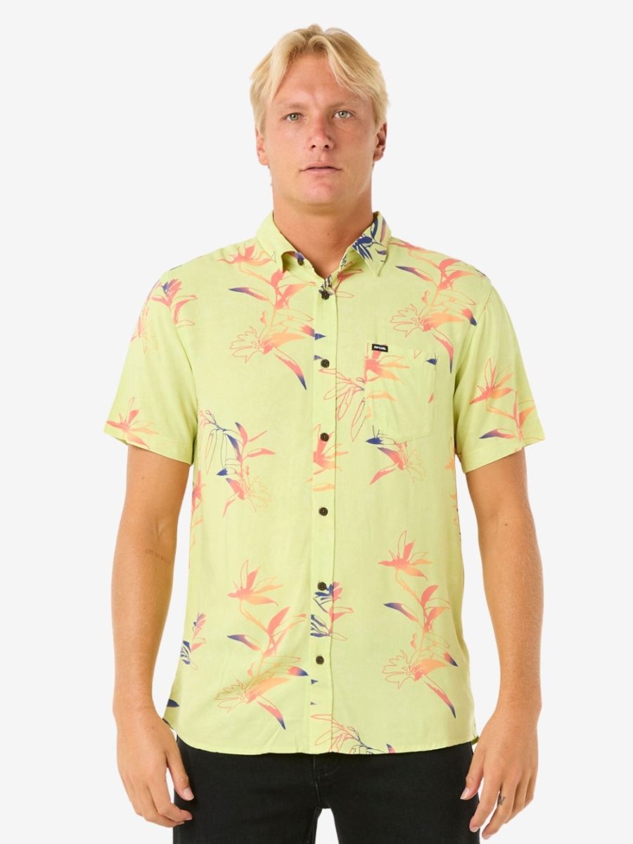 Fun Times Short Sleeve Shirt - Herre - Lime Wash - Gumpel & Co