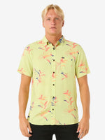 Fun Times Short Sleeve Shirt - Herre - Lime Wash