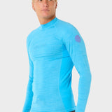 Dawn Patrol UV Long Sleeve Rash Guard - Mænd - Blue Paint