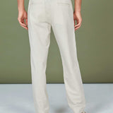 Men's Naturel Chino Hør Buks - Herre - Fog