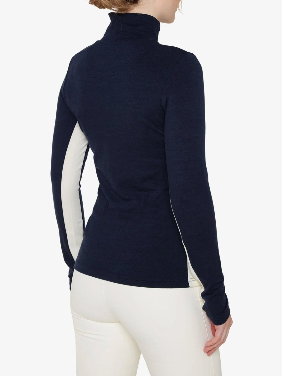 Women's Baselayer Half - zip merinouldtrøje - Dame - Navy - Gumpel & Co