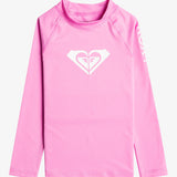 Kids Whole Hearted Long Sleeve UV/Rash Guard - Børn - Cyclamen
