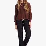 Women's Oceanside Flared Hør Bukser - Dame - True Black