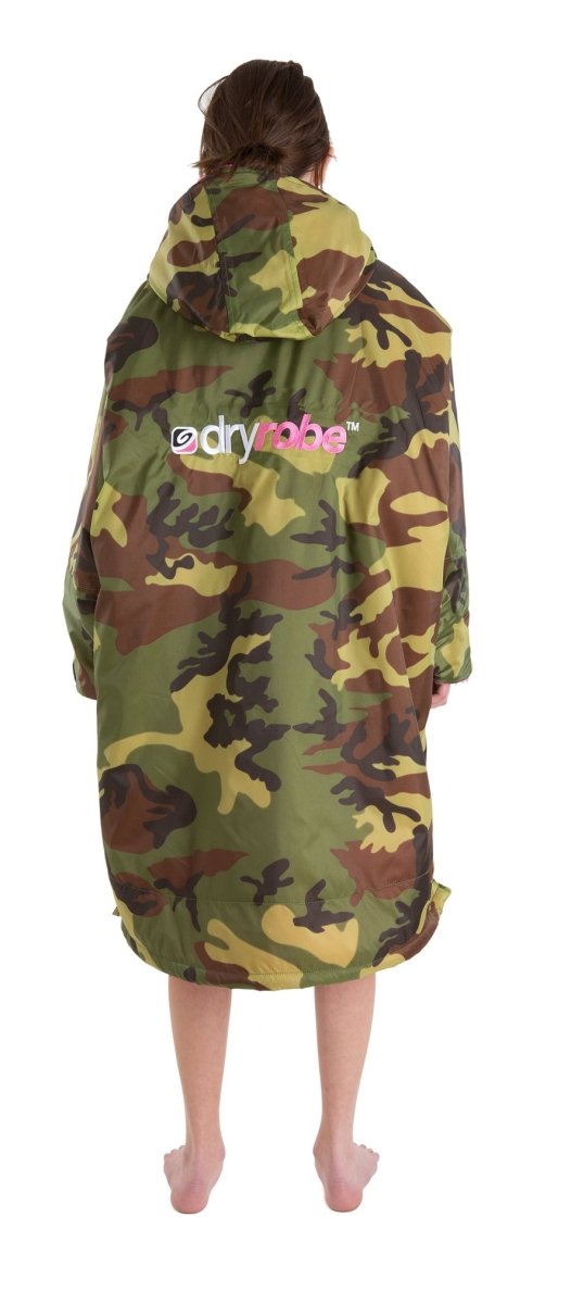 Kid's Advance Long Sleeve Surf Poncho | Børn | Camo/Pink - Gumpel & Co