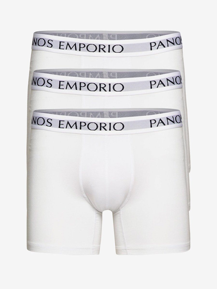 PANOS EMPORIO Men's 3-Pak Bambus Base Boxershorts - Herre - White