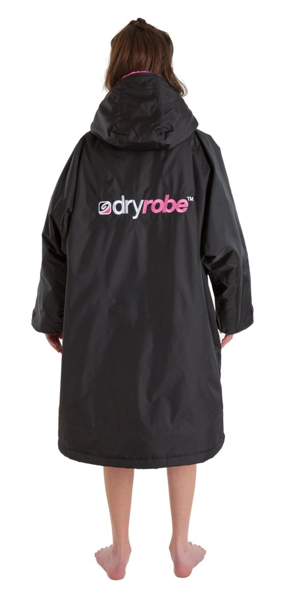 Kid's Advance Long Sleeve Surf Poncho | Børn | Black/Pink - Gumpel & Co