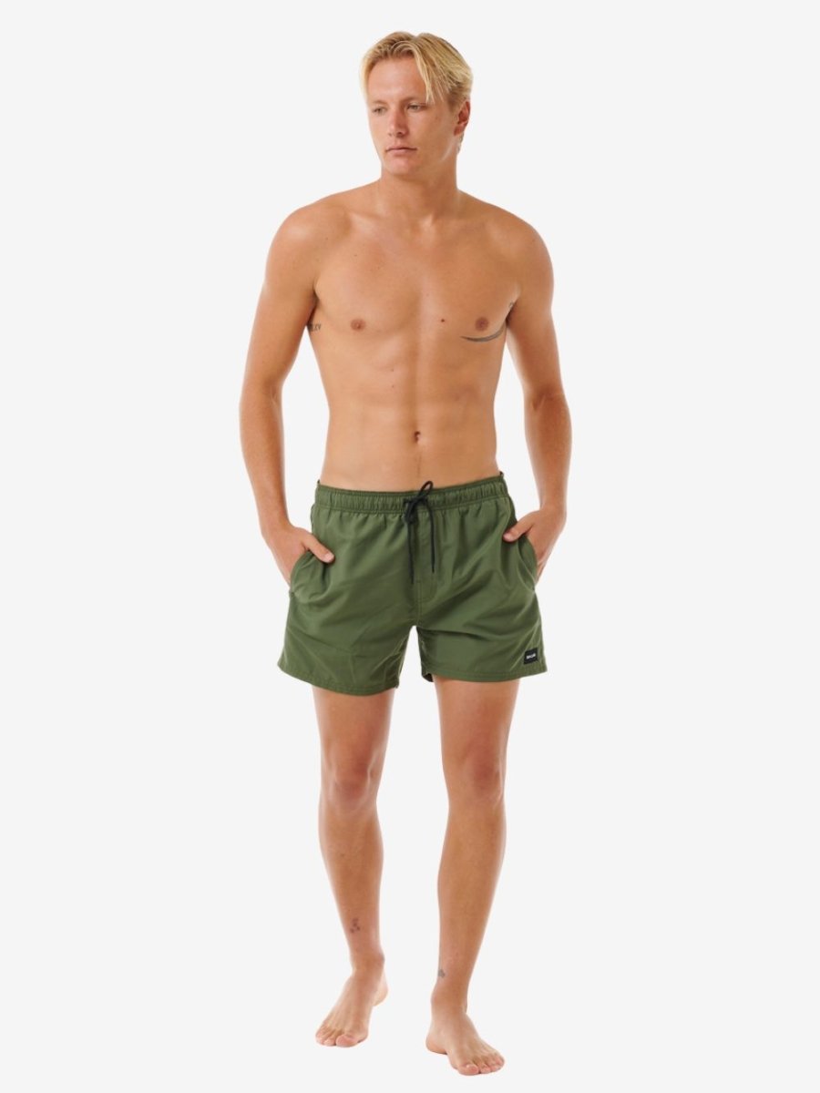 Offset Volley 15 Boardshort - Herre - Dark Olive - Gumpel & Co