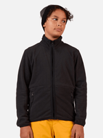 Strawpile Fleece Midlayer m/lynlås - Børn - Sort