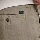 Men's Overfarvede Shorts i Hør - Herre - Washed Khaki