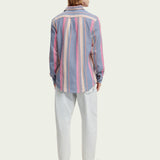 Men's Regular Fit Striped Skjorte - Herre - White/Pink Stripe