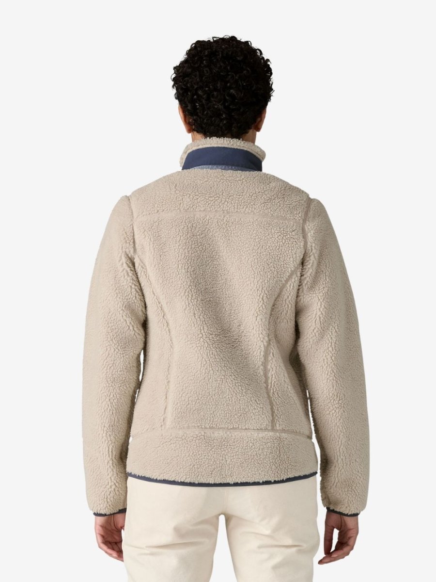 Classic Retro Fleece Trøje - Dame - Natural/New Navy - Gumpel & Co