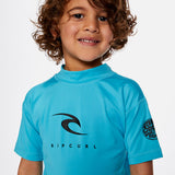 Kids Corps Short Sleeve Rash UPF 50+ UV T-shirt - Børn (1-8 år) - Blue
