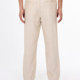 Men's Fig Loose Hør Pants - Herre - Light Feather Gray