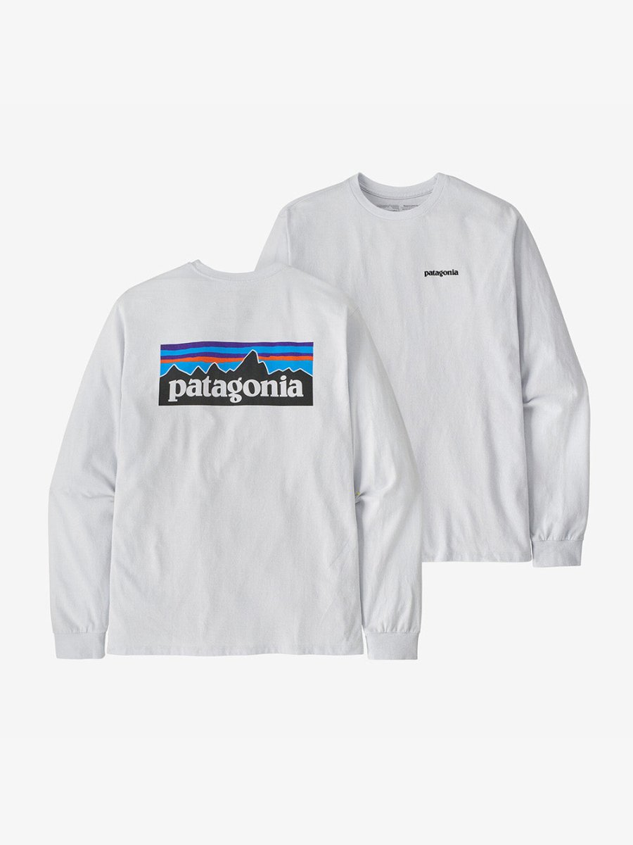 Long Sleeved P 6 Logo Responsibili Tshirt - Herre - Hvid - Gumpel & Co