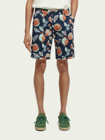Men's Stuart Printed Chino Shorts - Herre - Navy Fruits Aop