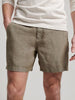 Men's Overfarvede Shorts i Hør - Herre - Washed Khaki