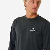 Stack UV Long Sleeve Rash Guard - Herre - Black Marle