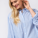 Vigga - Skjorte til damer - White/Powder Blue
