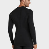 Long-sleeve Wool Tech Skiundertrøje - Herre - Sort